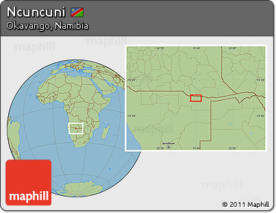 Savanna Style Location Map of Ncuncuni