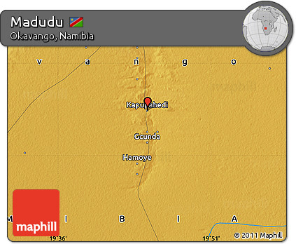 Physical Map of Madudu