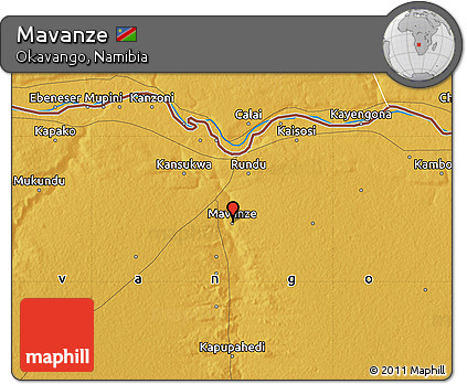 Physical Map of Mavanze