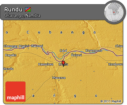 Physical Map of Rundu