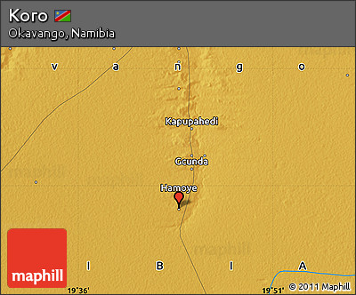 Physical Map of Koro