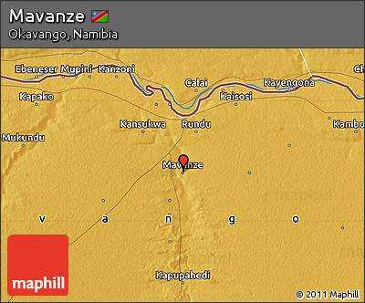 Physical Map of Mavanze