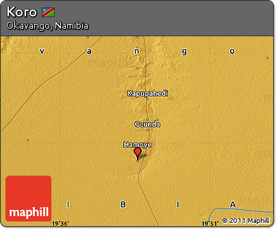 Physical Map of Koro