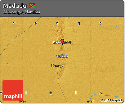 Physical Map of Madudu