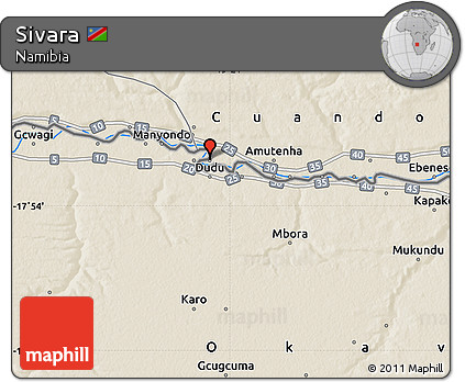 Shaded Relief Map of Sivara