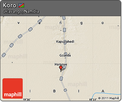 Shaded Relief Map of Koro