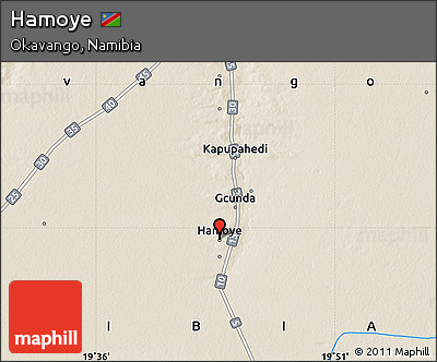 Shaded Relief Map of Hamoye