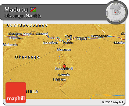 Physical Panoramic Map of Madudu