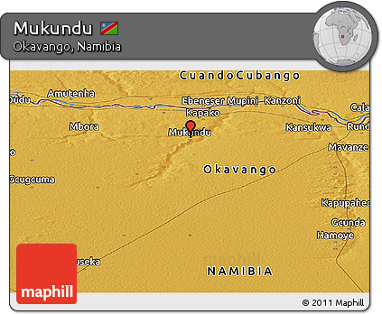 Physical Panoramic Map of Mukundu