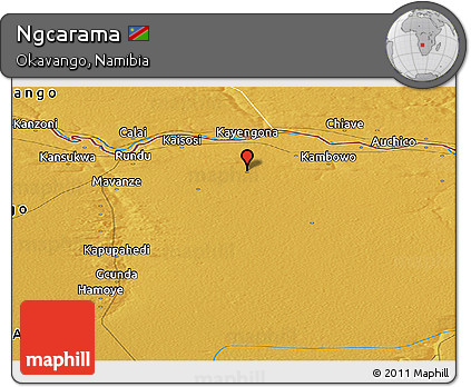 Physical Panoramic Map of Ngcarama
