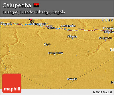 Physical Panoramic Map of Calupenha