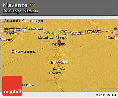 Physical Panoramic Map of Mavanze