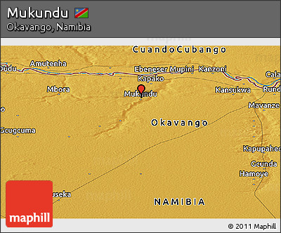 Physical Panoramic Map of Mukundu