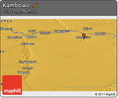 Physical Panoramic Map of Kambowo