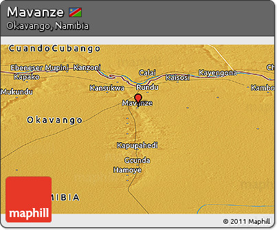 Physical Panoramic Map of Mavanze