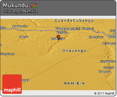 Physical Panoramic Map of Mukundu