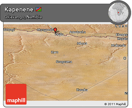 Satellite Panoramic Map of Kapenene