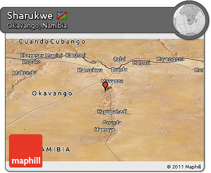 Satellite Panoramic Map of Sharukwe