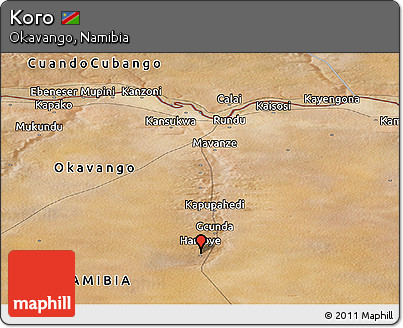 Satellite Panoramic Map of Koro