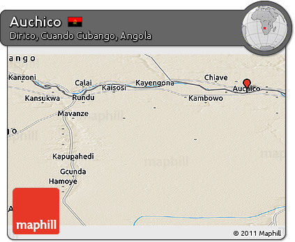 Shaded Relief Panoramic Map of Auchico