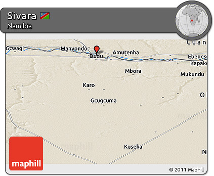 Shaded Relief Panoramic Map of Sivara