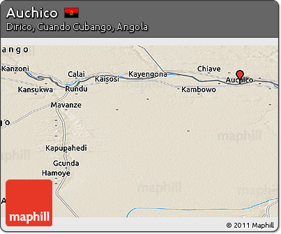 Shaded Relief Panoramic Map of Auchico
