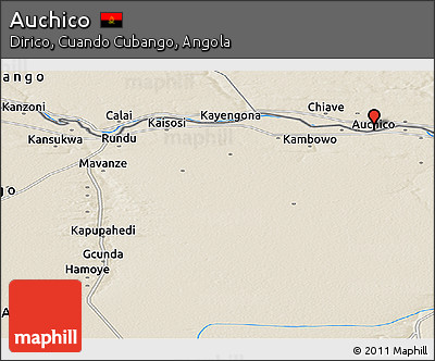 Shaded Relief Panoramic Map of Auchico