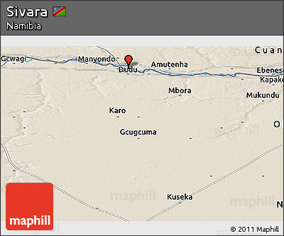 Shaded Relief Panoramic Map of Sivara