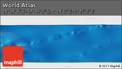 Physical Panoramic Map of the Area around 18° 1' 4" S, 1° 46' 29" E