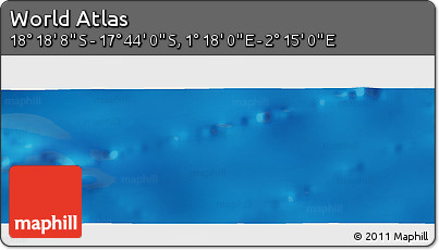 Physical Panoramic Map of the Area around 18° 1' 4" S, 1° 46' 29" E