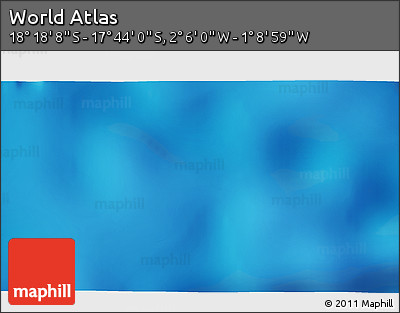 Physical 3D Map of the Area around 18° 1' 4" S, 1° 37' 30" W