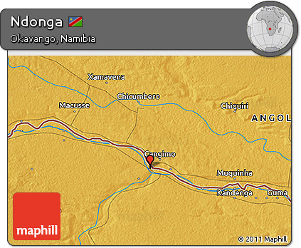 Physical 3D Map of Ndonga