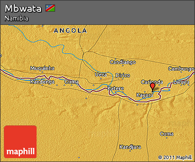 Physical 3D Map of Mbwata