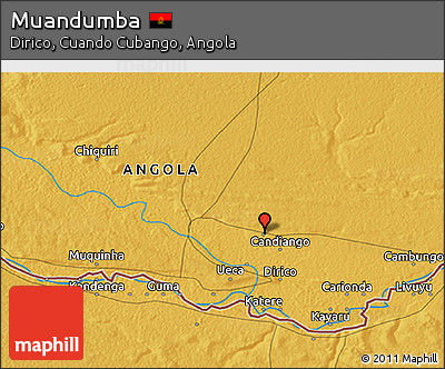 Physical 3D Map of Muandumba