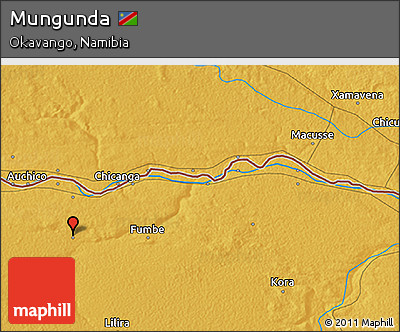 Physical 3D Map of Mungunda