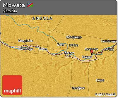 Physical 3D Map of Mbwata