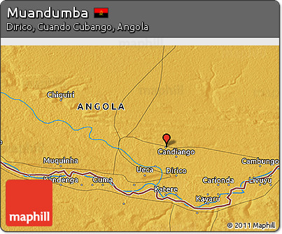 Physical 3D Map of Muandumba