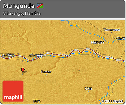 Physical 3D Map of Mungunda