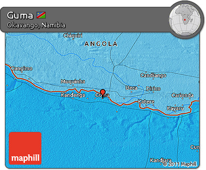 Political 3D Map of Guma