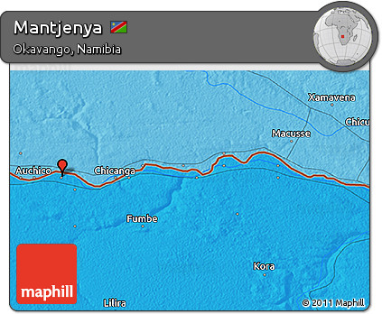 Political 3D Map of Mantjenya