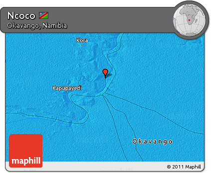 Political 3D Map of Ncoco