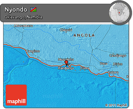 Political 3D Map of Nyondo