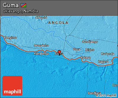 Political 3D Map of Guma