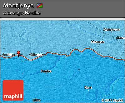 Political 3D Map of Mantjenya