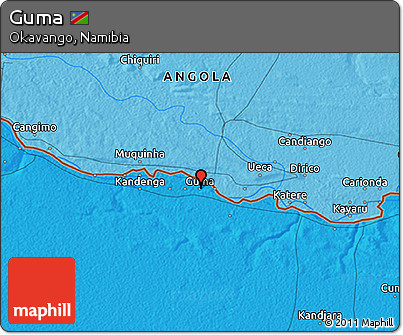 Political 3D Map of Guma