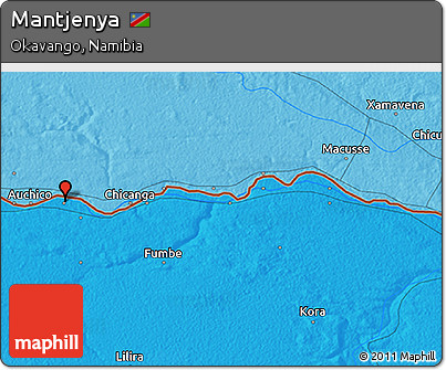 Political 3D Map of Mantjenya