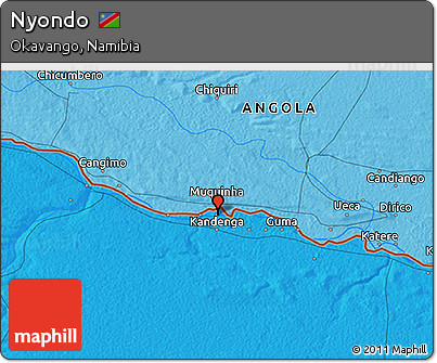 Political 3D Map of Nyondo