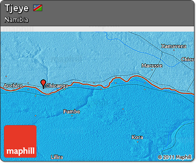 Political 3D Map of Tjeye