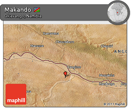 Satellite 3D Map of Makando