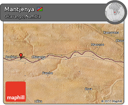 Satellite 3D Map of Mantjenya
